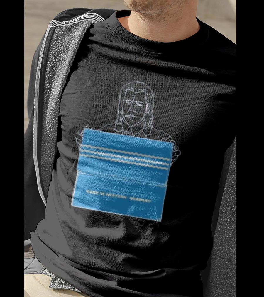 Made In Western Germany Pulp Fiction Blue Box Holder T-Shirt