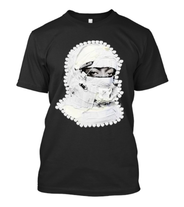 Noissey High Quality Functional Print Pull Over White Masked Figure T-Shirt