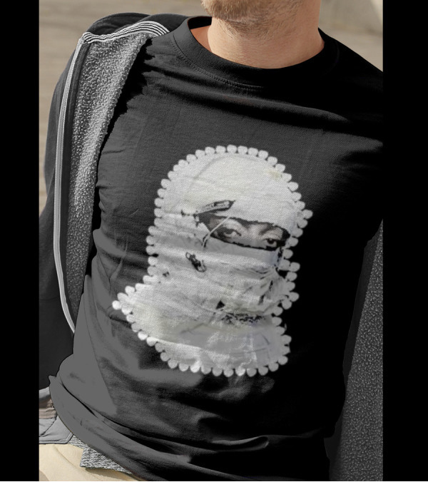 Noissey High Quality Functional Print Pull Over White Masked Figure T-Shirt