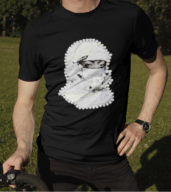 Noissey High Quality Functional Print Pull Over White Masked Figure T-Shirt