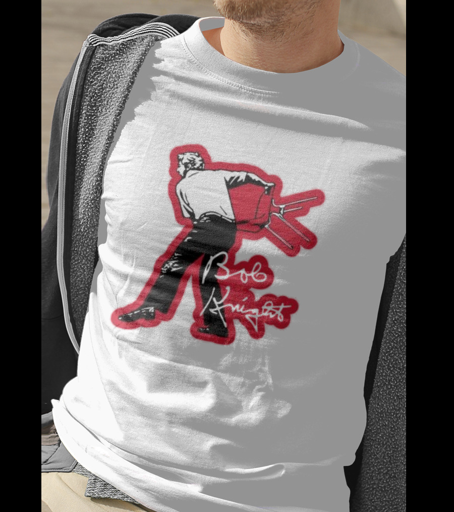 Bob Knight Throwing Chair Basketball Iconic Moment T-Shirt