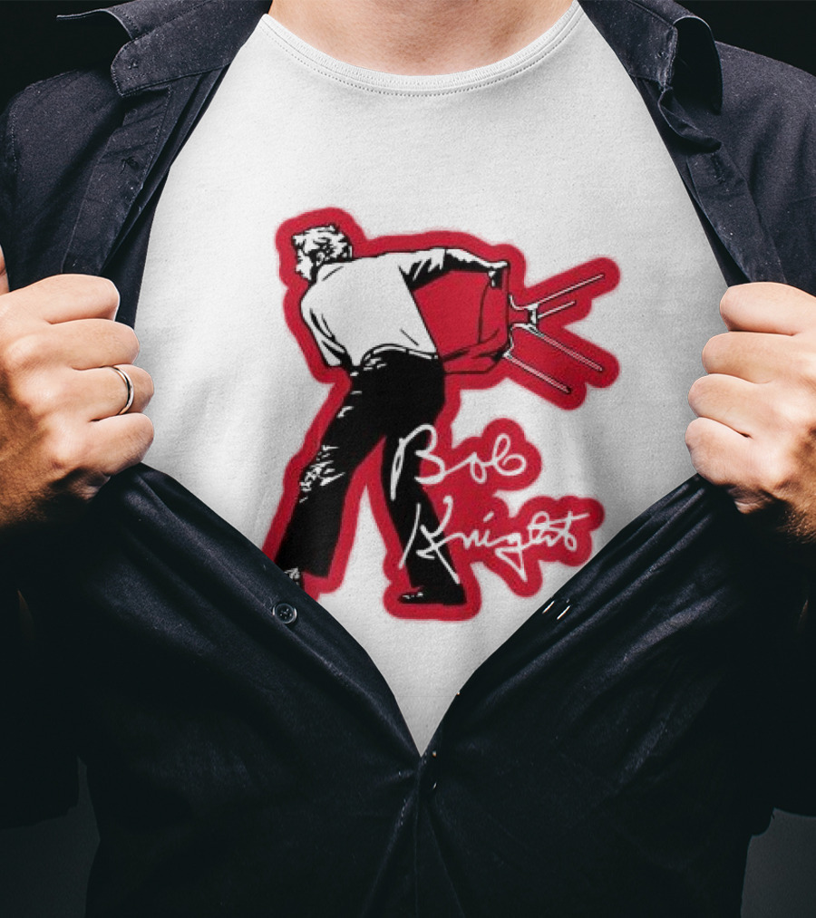 Bob Knight Throwing Chair Basketball Iconic Moment T-Shirt