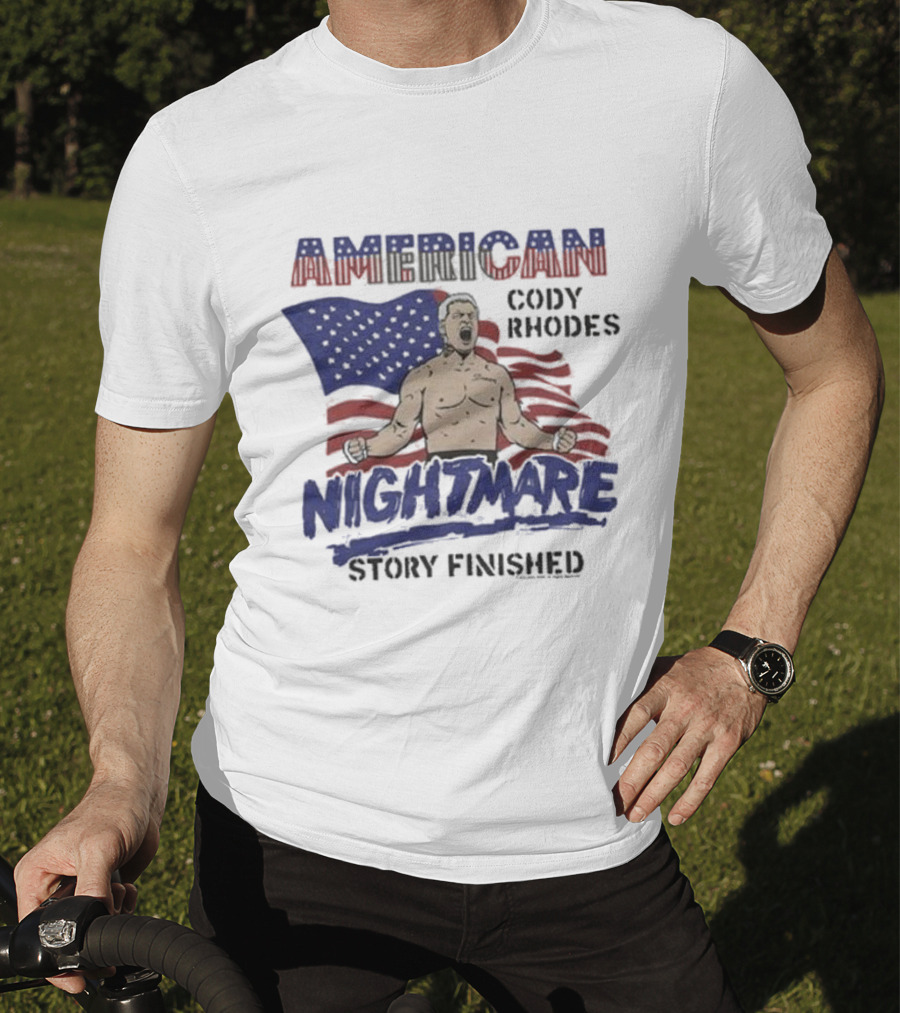 Cody Rhodes American Nightmare Story Finished USA Flag T-Shirt