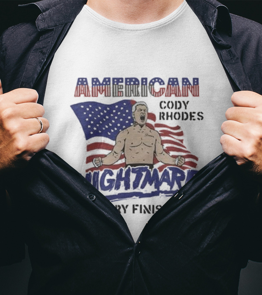 Cody Rhodes American Nightmare Story Finished USA Flag T-Shirt