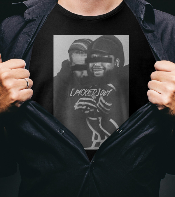 Packed Out The Drizzler Hugging Akademiks From Behind OVO Owl T-Shirt