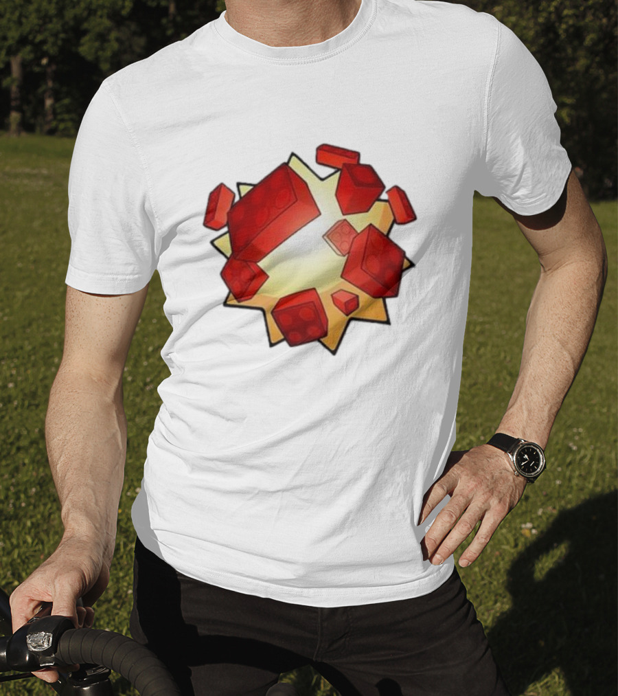 Unusual Worldwide Bloxxer Exploding Red Brick T-Shirt