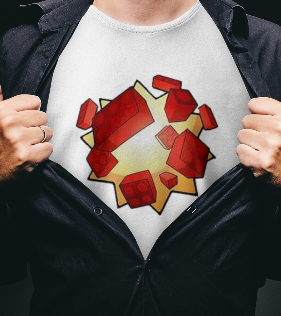 Unusual Worldwide Bloxxer Exploding Red Brick T-Shirt
