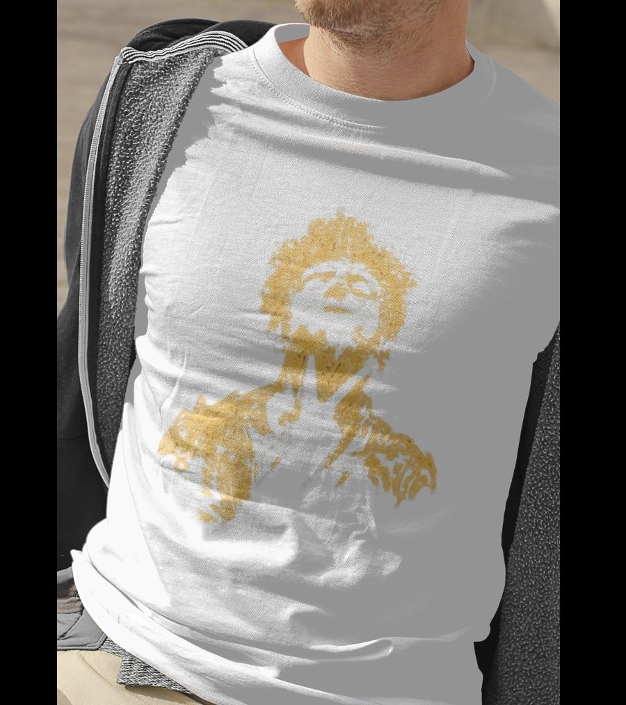 Anthony Green California Fire Relief Fund Charity Portrait Yellow Sketch T-Shirt