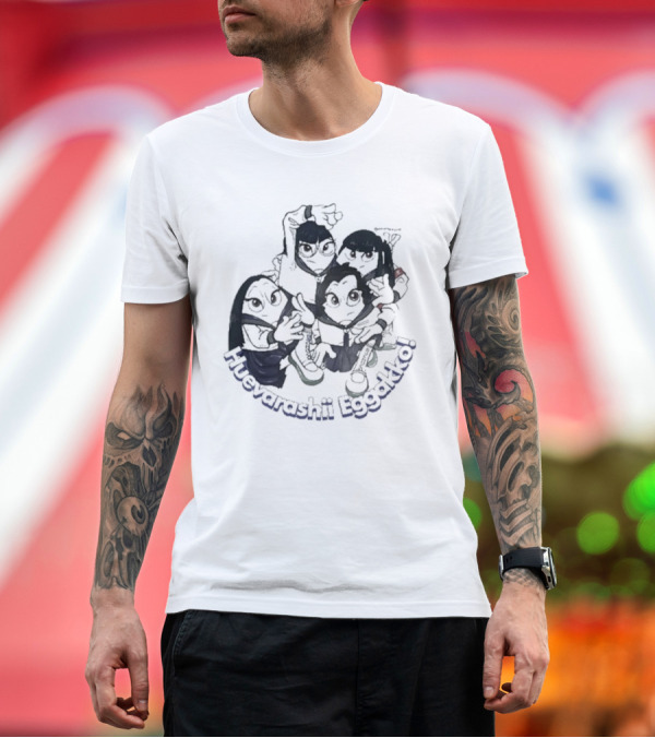 Premium T-Shirt: Huevarashii Eggakko Funny Cartoon Characters T-Shirt Huevarashii Eggakko Funny Cartoon Characters T-Shirt