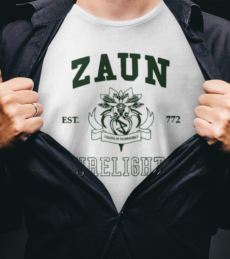 Zaun College Of Technomaturgy Firelights Est 772 T-Shirt