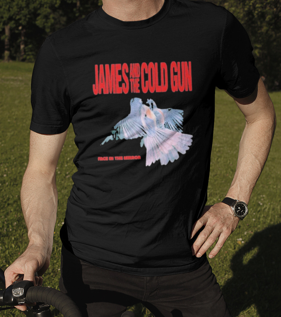 James And The Cold Gun Face In The Mirror Birds Image T-Shirt
