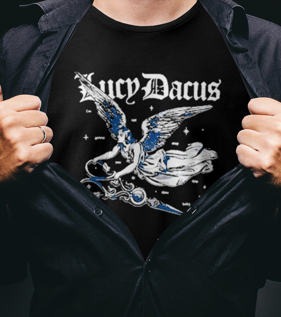 Lucy Dacus Angel Wings Holding Scissors T-Shirt