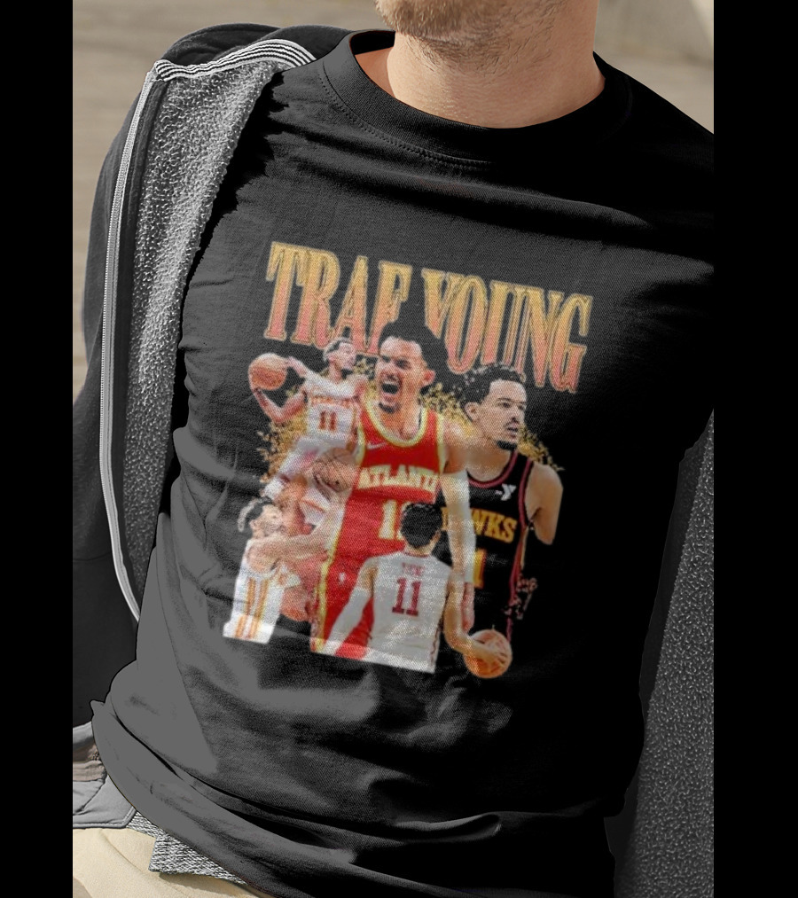 Trae Young Atlanta Hawks Basketball Collage T-Shirt