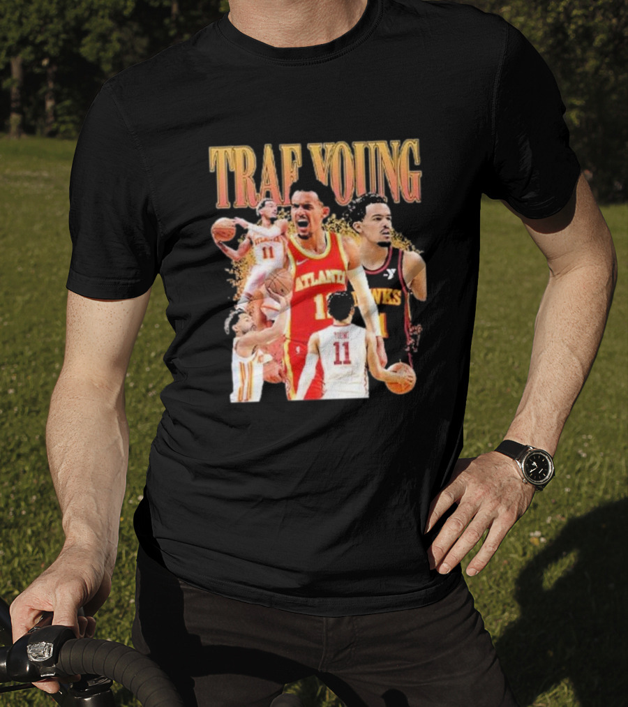 Trae Young Atlanta Hawks Basketball Collage T-Shirt