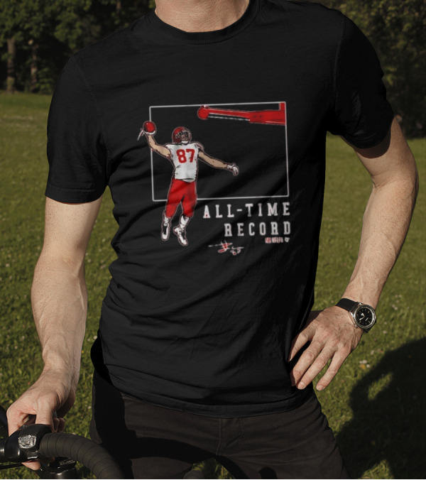 Travis Kelce 87 All-Time Record Touchdown NFL Football T-Shirt