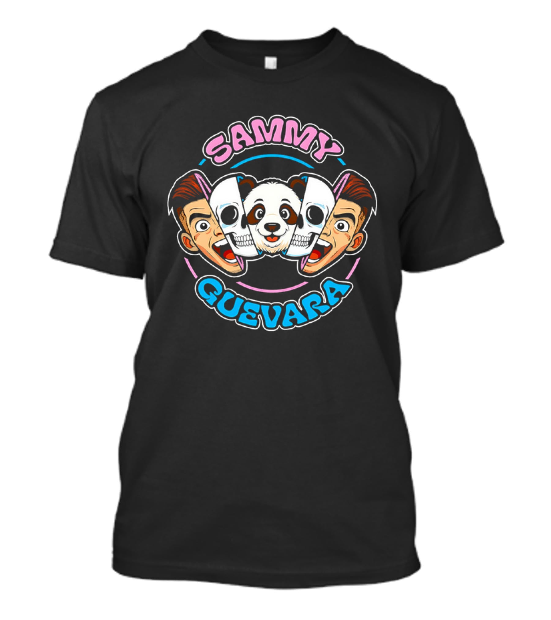 Sammy Guevara Panda Power Wrestler Cartoon Faces T-Shirt