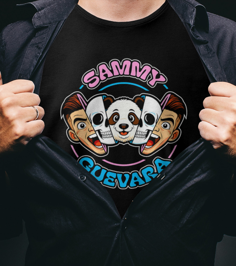 Sammy Guevara Panda Power Wrestler Cartoon Faces T-Shirt