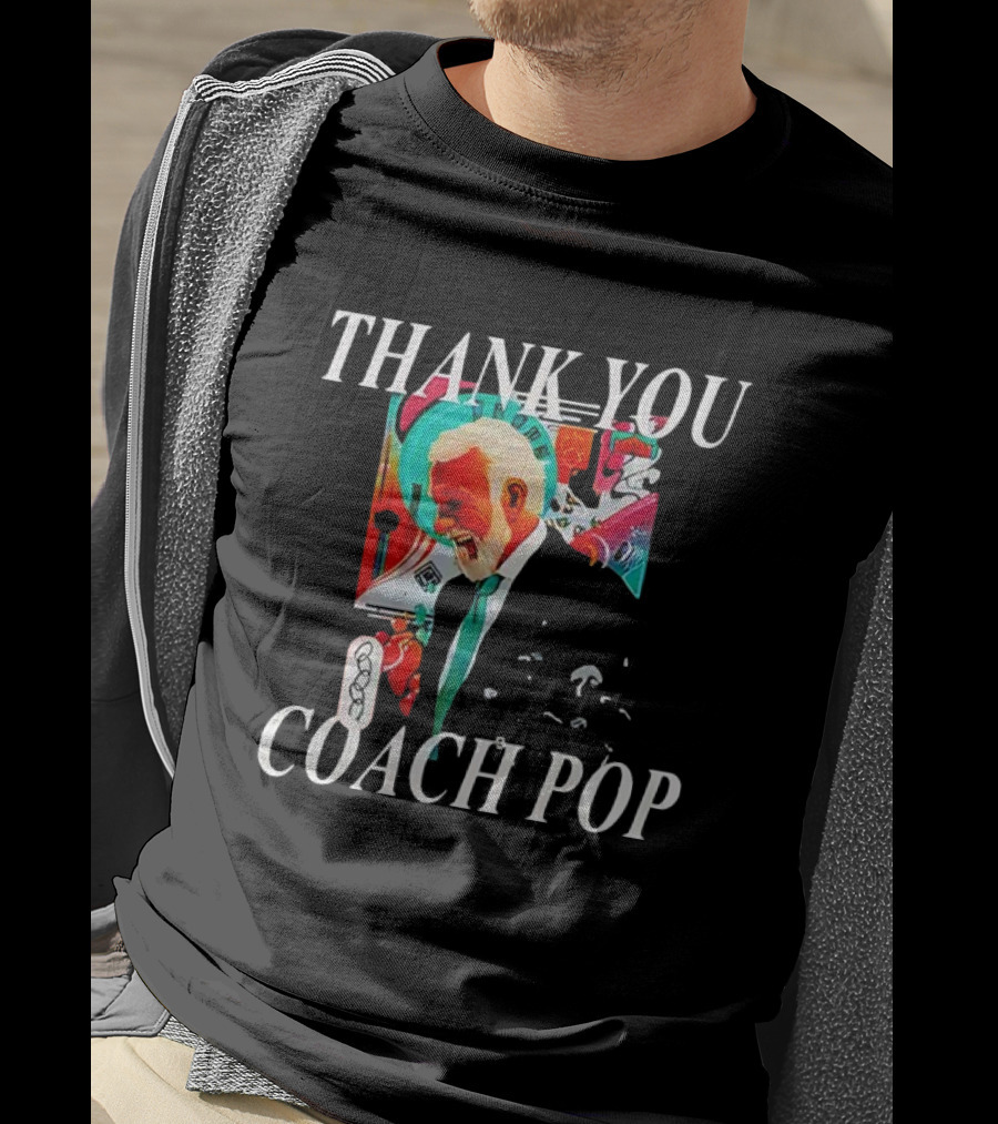 Thank You Coach Pop San Antonio Spurs Gregg Popovich Celebration T-Shirt