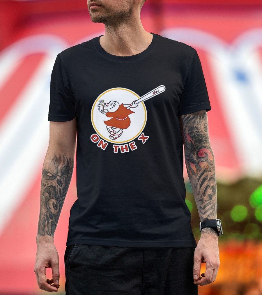 San Diego Padres Swinging Friar Mascot On The X T-Shirt