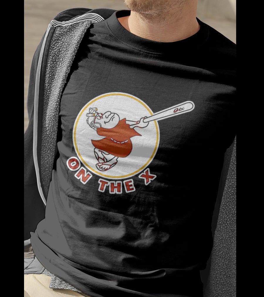 San Diego Padres Swinging Friar Mascot On The X T-Shirt