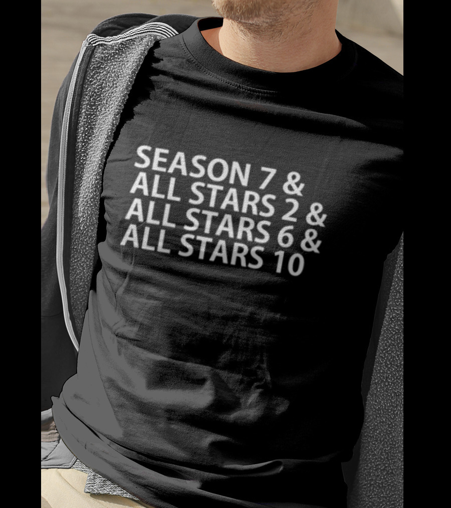 Season 7 All Stars 2 All Stars 6 All Stars 10 Text T-Shirt
