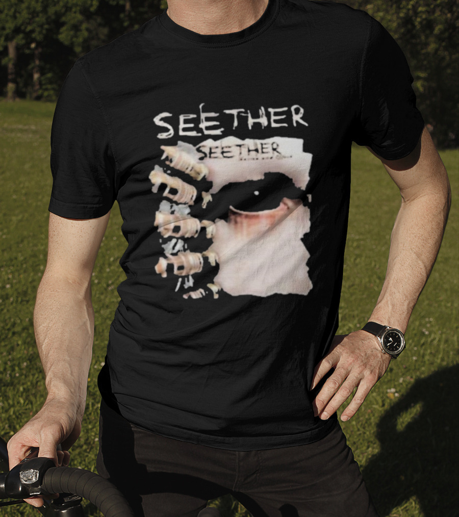 Seether Karma And Effect Eye Skeleton Couple Image T-Shirt