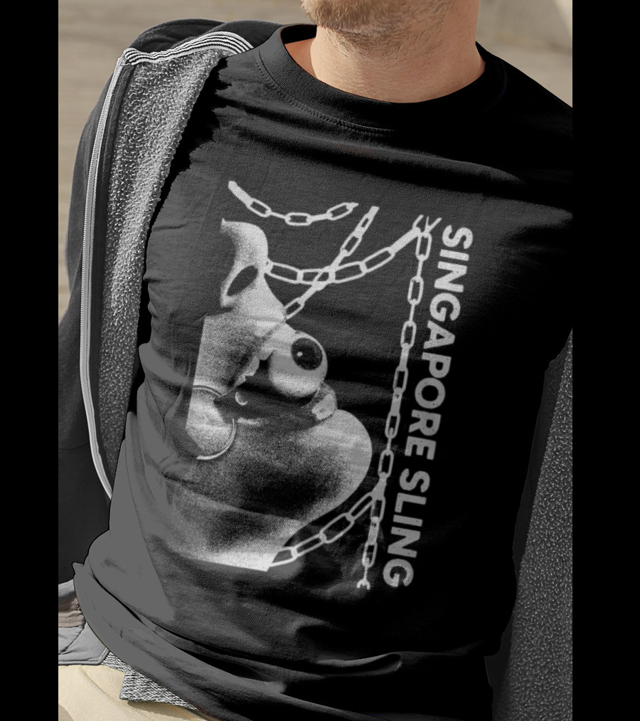 SINGAPORE SLING Mask Chains Artwork T-Shirt