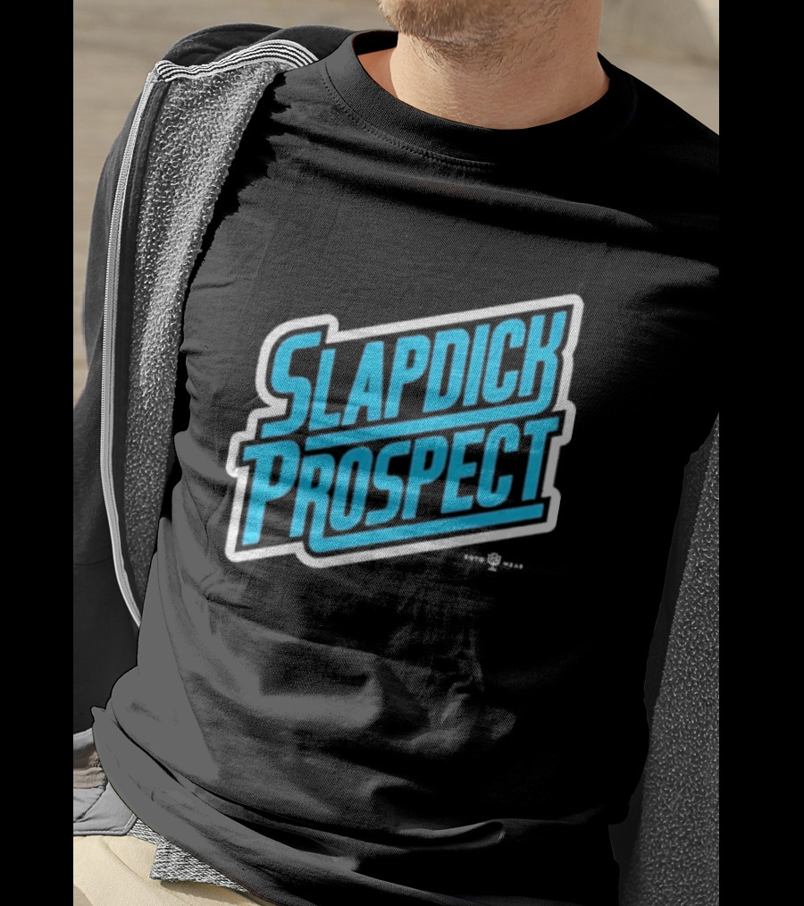 Slapdick Prospect Blue Bold Text T-Shirt