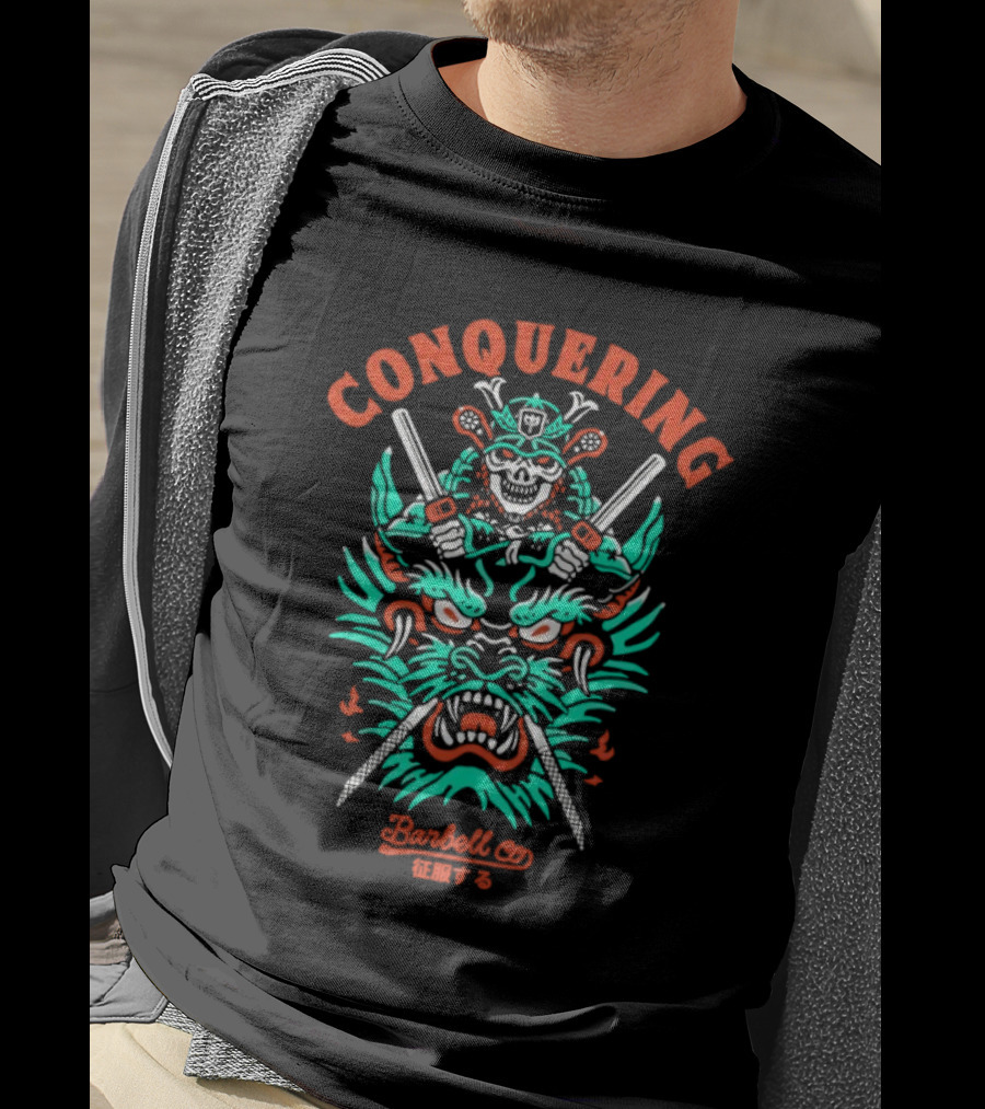 Conquering Barbell Co Mighty Dragon Warrior T-Shirt