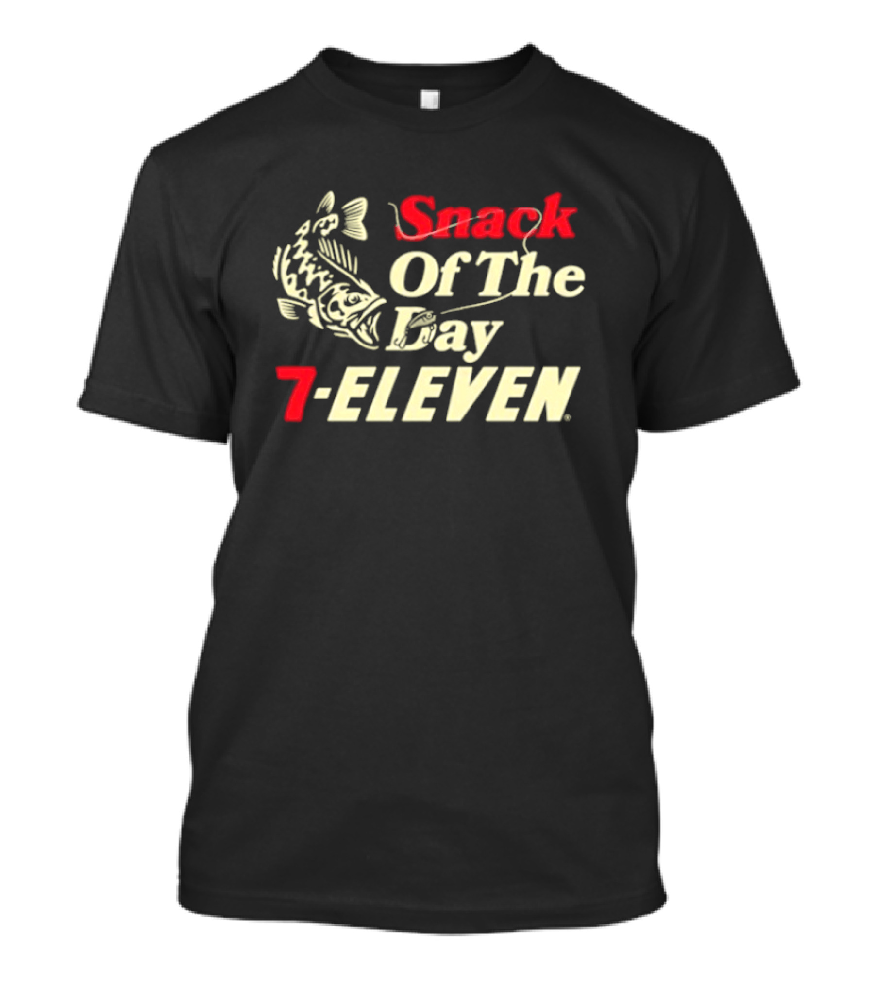 Snack Of The Day Fish Graphic 7-Eleven T-Shirt