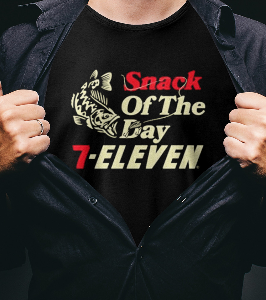 Snack Of The Day Fish Graphic 7-Eleven T-Shirt