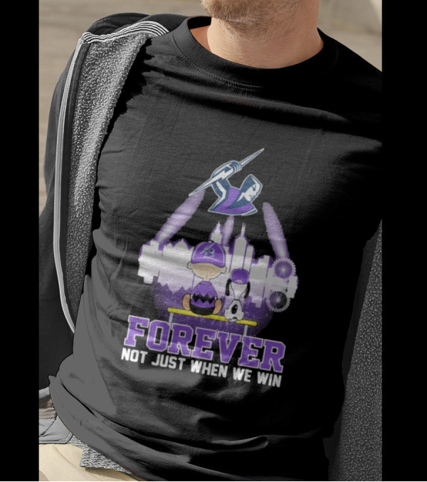 Snoopy Charlie Brown Melbourne Storm Forever Not Just When We Win Peanuts Skyline T-Shirt