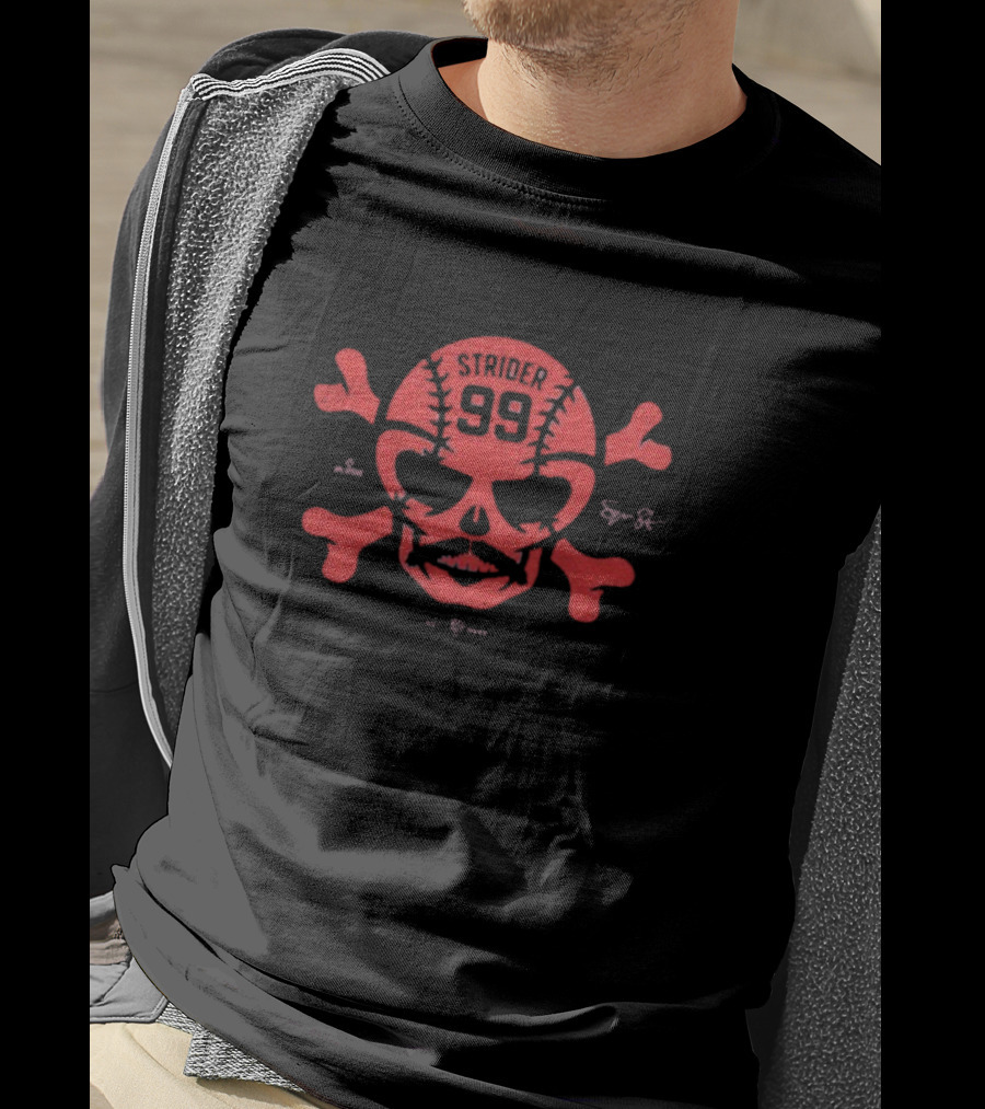 Spencer Strider 99 Skull Crossbones Atlanta Braves T-Shirt