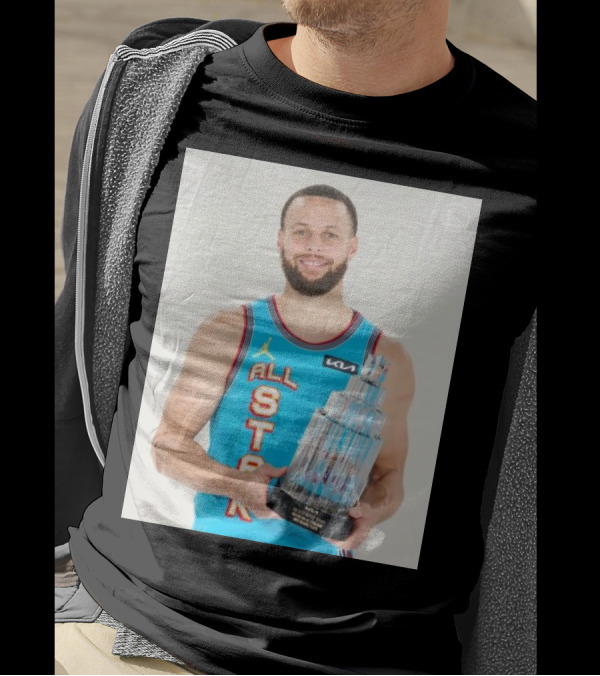 Stephen Curry MVP NBA All-Star Game 2025 Trophy Winner KIA Jordan Basketball T-Shirt