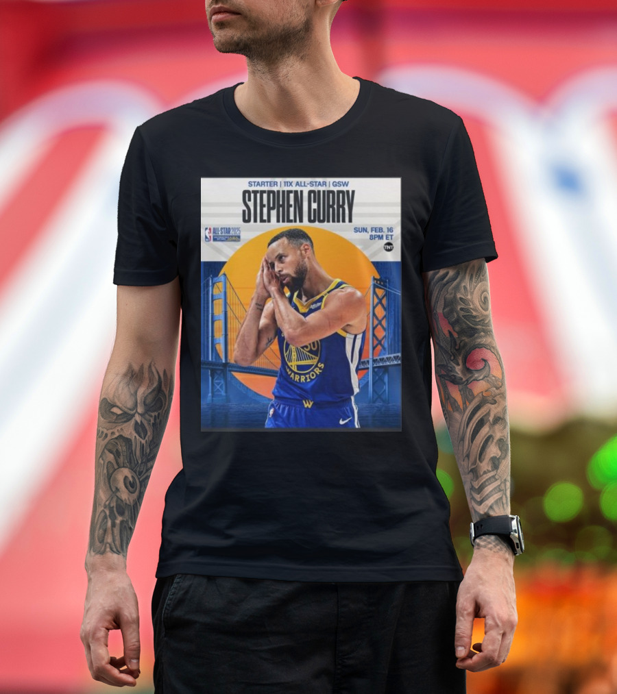 Stephen Curry 2025 NBA All-Star Starter GSW February 16th TNT T-Shirt