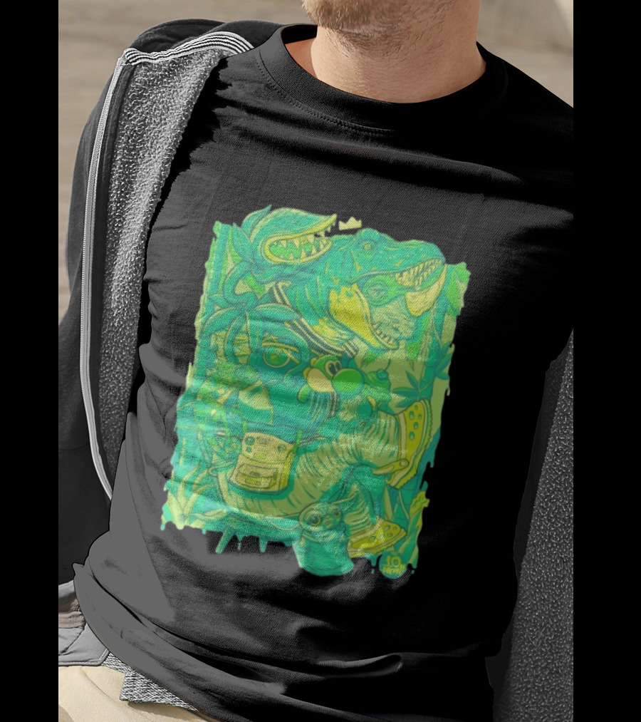 Ten Hundred Green Rhino 10 Hun Adventure T-Shirt