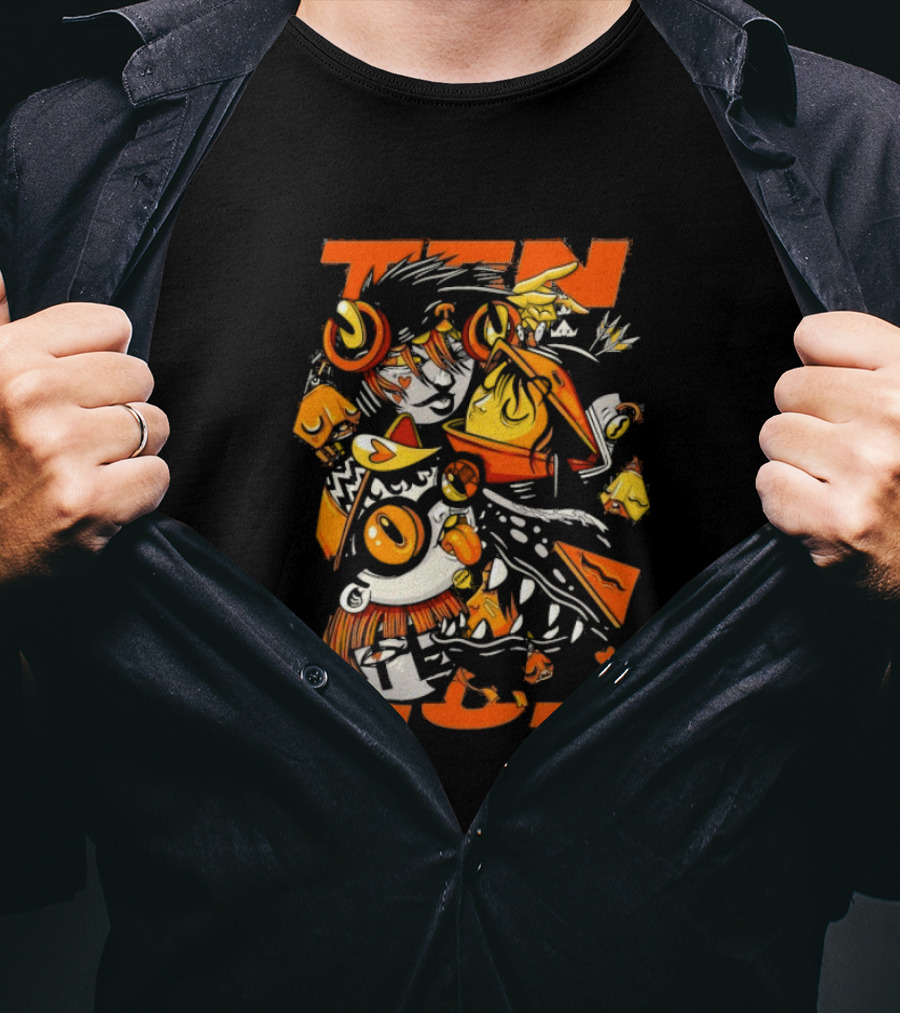 Ten Hundred Noggins Redux Blend Of Colors And Eyes T-Shirt