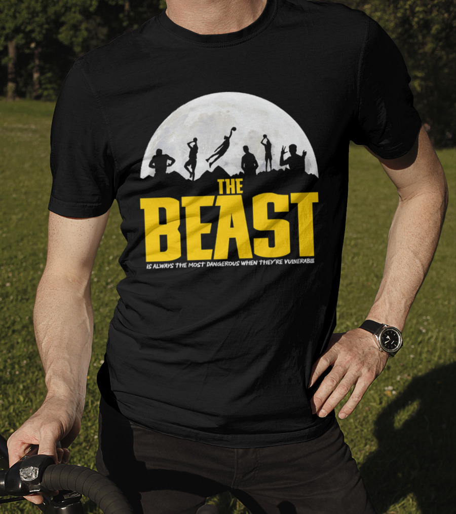 The Beast Is Always The Most Dangerous When They're Vulnerable Silhouettes Moon Scene T-Shirt