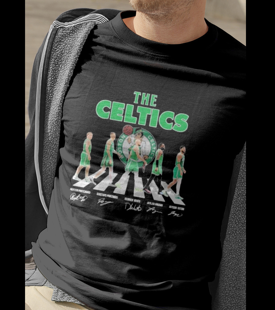 Boston Celtics Abbey Road Player Signatures T-Shirt