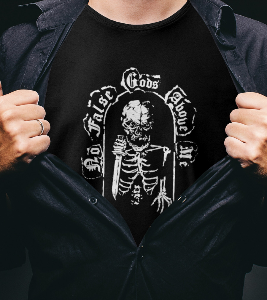 The Dirty Nil No False Gods Above Me Skeleton T-Shirt