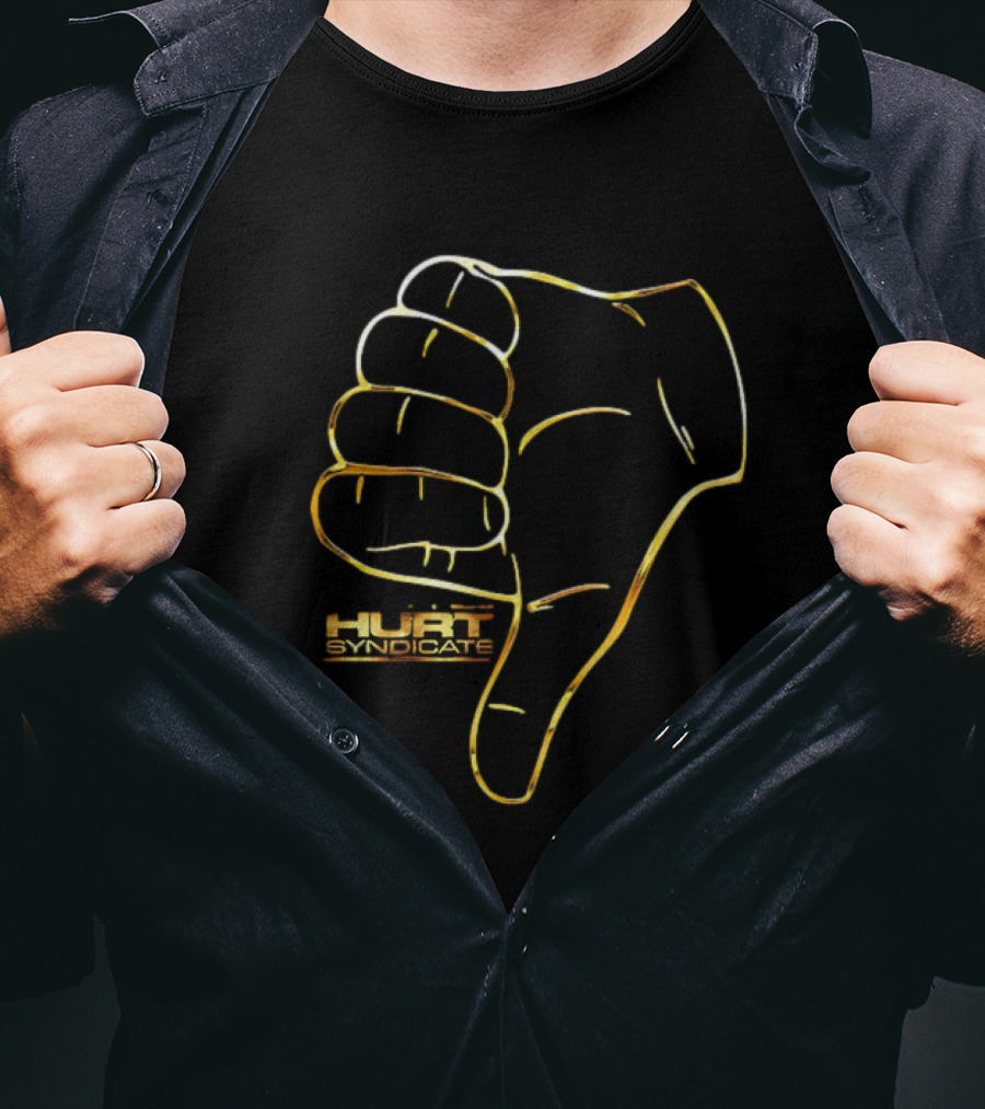 Hurt Syndicate Gold Thumbs Down T-Shirt