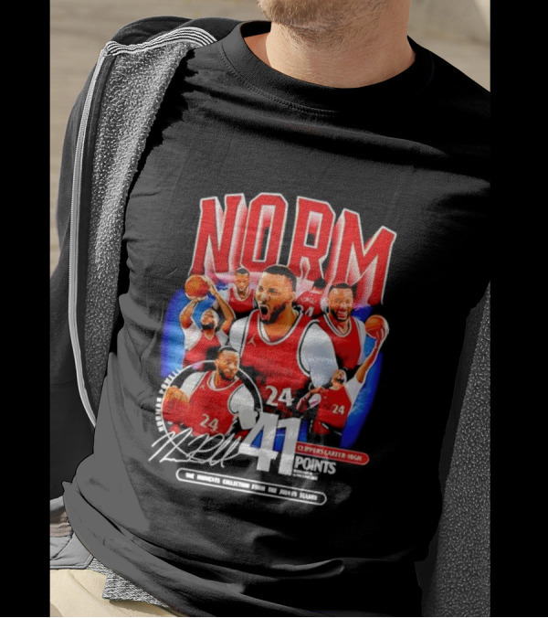 Clippers Norman Powell 24 Clippers Career High Signature 41 Points T-Shirt