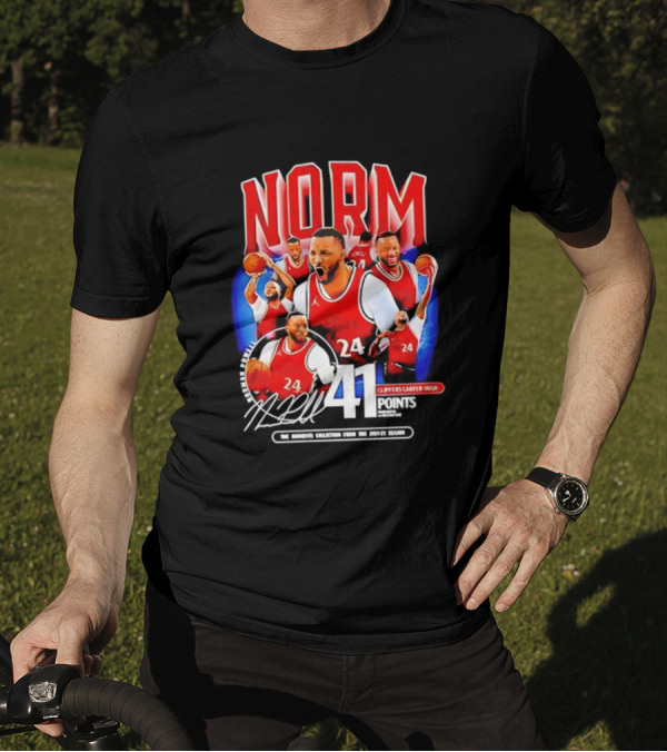 Clippers Norman Powell 24 Clippers Career High Signature 41 Points T-Shirt