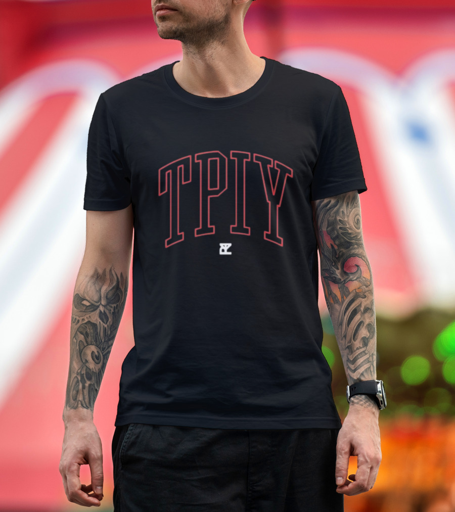 TPIY The Plot In You Red Outline Text T-Shirt