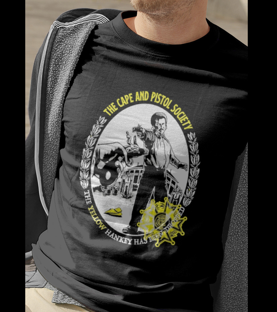 The Righteous Gemstones The Cape And Pistol Society Yellow Hankey Dropped Duelling T-Shirt