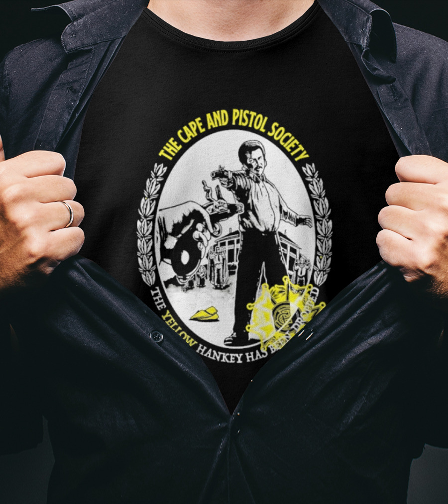 The Righteous Gemstones The Cape And Pistol Society Yellow Hankey Dropped Duelling T-Shirt