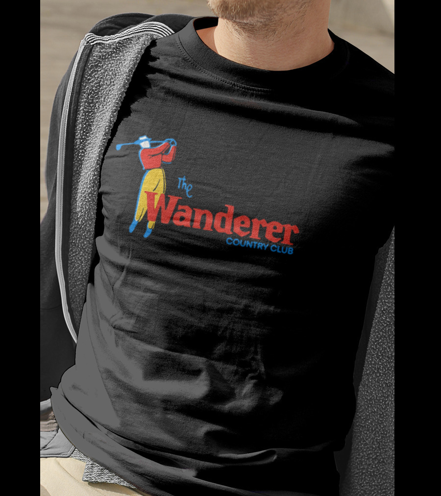 The Wanderer Country Club Golfer Swing Illustration T-Shirt