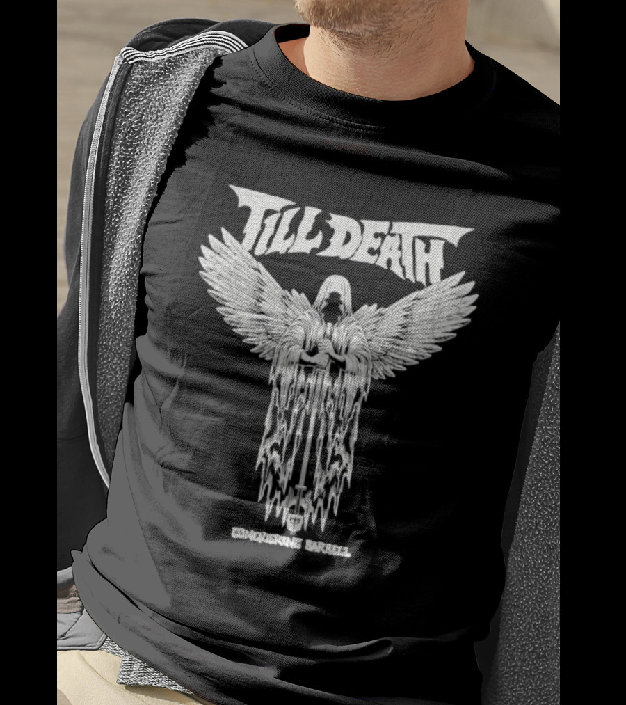 Till Death Angel Conquering Barbell T-Shirt