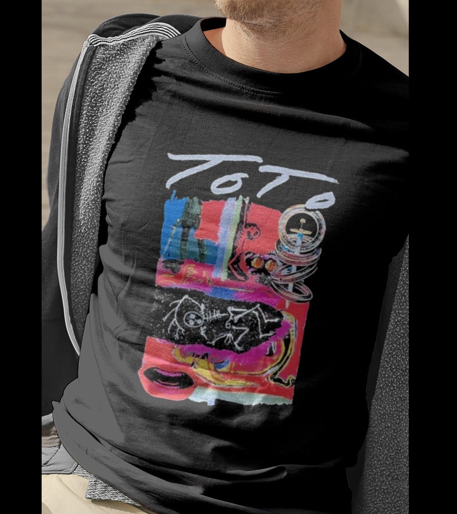 Toto Collage Album Art Iconic Retro Sword Lips Bold Colors T-Shirt