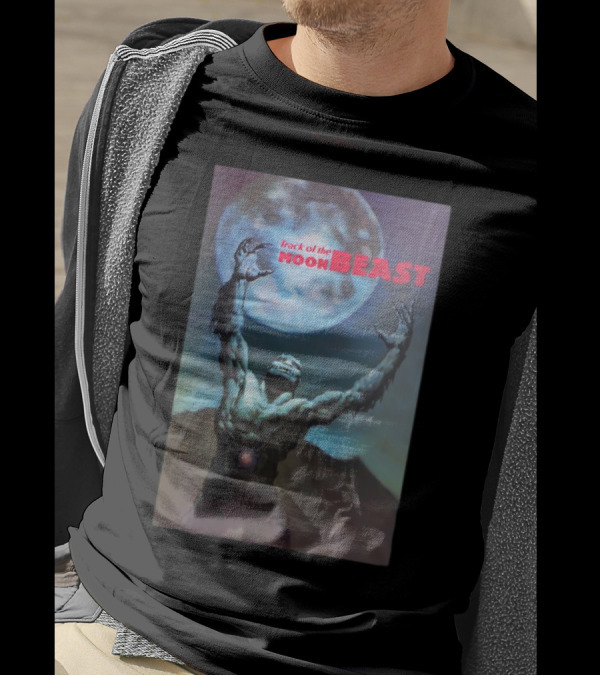 Track Of The Moon Beast Monster Howling At Full Moon T-Shirt